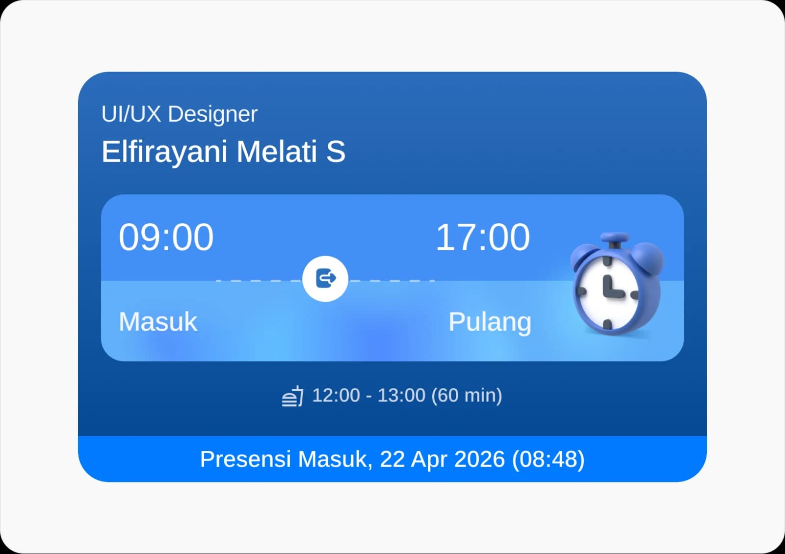 Ilustrasi fitur Absensi Real-time